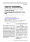 Research paper thumbnail of Uma proposta de situação didática pautada pelos constructos teóricos da Didática da Matemática e apoiada pelo software GeoGebra