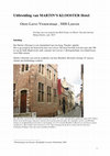 Research paper thumbnail of Uitbreiding van Maarten's kloosterhotel in Leuven, 2012