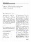 Research paper thumbnail of Comparative readings of the nature of the mathematical knowledge under construction in the classroom