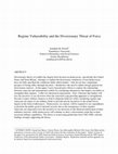 Research paper thumbnail of Regime Vulnerability and the Diversionary Threat of Force