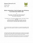 Research paper thumbnail of Better estimation of soil nitrogen use efficiency by cereals and oilseed rape