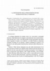 Research paper thumbnail of La distinzione delle processioni divine in Bonaventura e Tommaso