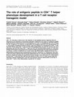 Research paper thumbnail of The role of antigenic peptide in CD4+ T helper phenotype development in a T cell receptor transgenic model