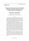 Research paper thumbnail of The process in the change of brain activity during habituation to the inner experience of pain —a study using Electroencephalogram—