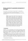 Research paper thumbnail of Energy potential of sustainable development of the region