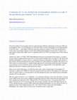 Research paper thumbnail of Comments on “ A very limited role of tropospheric chlorine as a sink of the greenhouse gas methane ” by S . Gromov et al