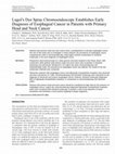 Research paper thumbnail of Lugol's Dye Spray Chromoendoscopy Establishes Early Diagnosis of Esophageal Cancer in Patients with Primary Head and Neck Cancer