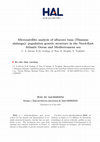 Research paper thumbnail of Microsatellite analysis of albacore tuna (Thunnus alalunga): population genetic structure in the North-East Atlantic Ocean and Mediterranean Sea