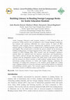 Research paper thumbnail of Building Literacy in Reading Foreign Language Books for Arabic Education Students