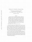 Research paper thumbnail of Evidence for criticality in financial data