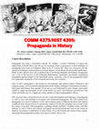 Research paper thumbnail of COMM 4375/HIST 4395: Propaganda in History