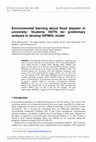 Research paper thumbnail of Environmental learning about flood disaster in university: Students HOTS for preliminary analysis to develop DIFMOL model