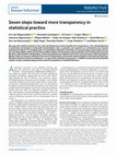 Research paper thumbnail of Seven Steps Toward More Transparency in Statistical Practice