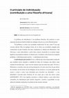 Research paper thumbnail of O princípio de individuação (contribuição a uma filosofia africana)