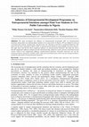 Research paper thumbnail of Influence of Entrepreneurial Development Programme on Entrepreneurial Intentions amongst Final Year Students in Two Public Universities in Nigeria