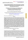 Research paper thumbnail of Evaluasi Metode Perbaikan Tanah Lunak dengan Preloading Kombinasi PVD-PHD pada Proyek Pembangunan Jalan Tol Semarang-Demak Paket II