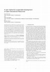 Research paper thumbnail of A new method for sustainable development of open educational resources