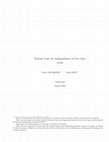 Research paper thumbnail of On Testing for Independence between Several Time Series