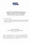 Research paper thumbnail of Monte Carlo Approximations of American Options that Preserve Monotonicity and Convexity