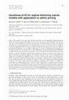 Research paper thumbnail of Goodness-of-Fit for Regime-Switching Copula Models with Application to Option Pricing