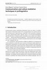 Research paper thumbnail of Communication and culture mediation techniques in jurilinguistics