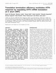 Research paper thumbnail of Translation termination efficiency modulates ATF4 response by regulating ATF4 mRNA translation at 5′ short ORFs