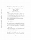 Research paper thumbnail of Satisfaction relations for proper classes: Applications in logic and set theory