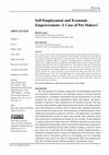 Research paper thumbnail of Self-Employment and Economic Empowerment: A Case of Pot Makers