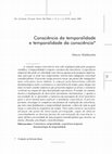 Research paper thumbnail of Consciência da temporalidade e temporalidade da consciência