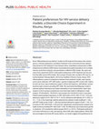 Research paper thumbnail of Patient preferences for HIV service delivery models; a Discrete Choice Experiment in Kisumu, Kenya