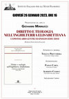 Research paper thumbnail of Istituto italiano studi filosofici - Napoli - Presentazione del libro di Giovanni Minnucci DIRITTO E TEOLOGIA NELL'INGHILTERRA ELISABETTIANA.
 Registrazione YOUTUBE      https://www.youtube.com/watch?v=Pz0Ix6FUazg&t=5235s