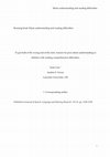 Research paper thumbnail of To Get Hold of the Wrong End of the Stick: Reasons for Poor Idiom Understanding in Children With Reading Comprehension Difficulties