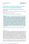 Research paper thumbnail of Social Policy in a Climate Emergency Context: Towards an Ecosocial Research Agenda