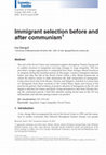 Research paper thumbnail of Immigrant selection before and after communism