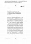 Research paper thumbnail of Discourse perspectives on competence in organizations