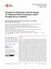 Research paper thumbnail of Variation in Polyamine Content among 12 Pollinated Wheat Genotypes under Drought Stress Condition