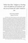 Research paper thumbnail of “Holier than Thou:” Religion as Teaching Tool in the Rhetoric of Secularism, and the Case of Osama bin Laden's Burial at Sea