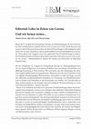 Research paper thumbnail of Editorial: Lehre in Zeiten von Corona. Und wir lernen weiter…