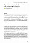 Research paper thumbnail of Success Factors of the Implementation of Crowdfunding for Start-Ups