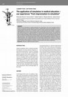 Research paper thumbnail of The application of simulation in medical education - our experience “from improvisation to simulation”