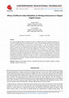 Research paper thumbnail of Effects of Different Video Modalities on Writing Achievement in Flipped English Classes