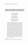 Research paper thumbnail of Computer Versus Computer and Human Support in an Argumentation-based Science Learning Environment