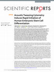 Research paper thumbnail of Acoustic Tweezing Cytometry Induces Rapid Initiation of Human Embryonic Stem Cell Differentiation