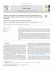 Research paper thumbnail of Analysis of the behaviour of cadmium telluride and crystalline silicon photovoltaic modules deployed outdoor under humid continental climate conditions