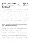 Research paper thumbnail of That’s No Argument! The Ultimate Criticism?