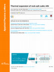 Research paper thumbnail of Thermal expansion of rock-salt cubic AlN