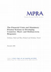 Research paper thumbnail of The Financial Crisis and Mandatory Pension Systems in Developing Countries: Short and Medium-term Responses