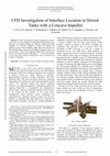 Research paper thumbnail of Cfd Investigation Of Interface Location In Stirred Tanks With A Concave Impeller