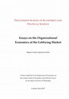 Research paper thumbnail of Essays on the organizational economics of the lobbying market