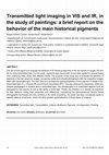 Research paper thumbnail of Transmitted light imaging in VIS and IR, in the study of paintings: a brief report on the behavior of the main historical pigments